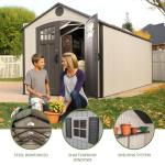 Lifetime 60127 20 x 8 Ft. Outdoor Storage Shed, Desert Sand
