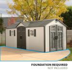 Lifetime 60127 20 x 8 Ft. Outdoor Storage Shed, Desert Sand