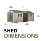 Lifetime 60127 20 x 8 Ft. Outdoor Storage Shed, Desert Sand