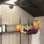 Lifetime 60127 20 x 8 Ft. Outdoor Storage Shed, Desert Sand