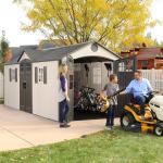 Lifetime 60127 20 x 8 Ft. Outdoor Storage Shed, Desert Sand