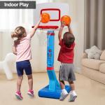 Indoor/Outdoor Toddler Basketball Hoop Set with Ball Pump