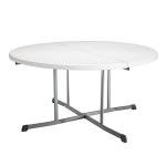 Round Fold in Half Table, 5 Feet White