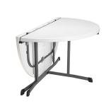 Round Fold in Half Table, 5 Feet White