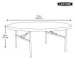 Lifetime Round Tables | 6 ft. 22673 Tables | Plastic Banquet Furniture 12 Pack