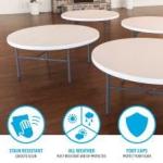 Lifetime Round Tables | 6 ft. 22673 Tables | Plastic Banquet Furniture 12 Pack