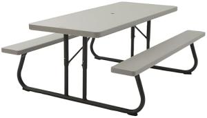 6ft LIFETIME Folding Picnic Table - Putty Gray