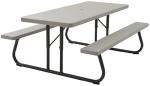6ft LIFETIME Folding Picnic Table - Putty Gray