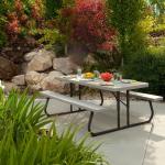 6ft LIFETIME Folding Picnic Table - Putty Gray
