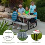 6ft LIFETIME Folding Picnic Table - Putty Gray