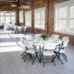Lifetime Tables and Chairs Combo 80458 White 32 Chairs 4 60-inch Round Tables