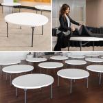 Lifetime Tables and Chairs Combo 80458 White 32 Chairs 4 60-inch Round Tables
