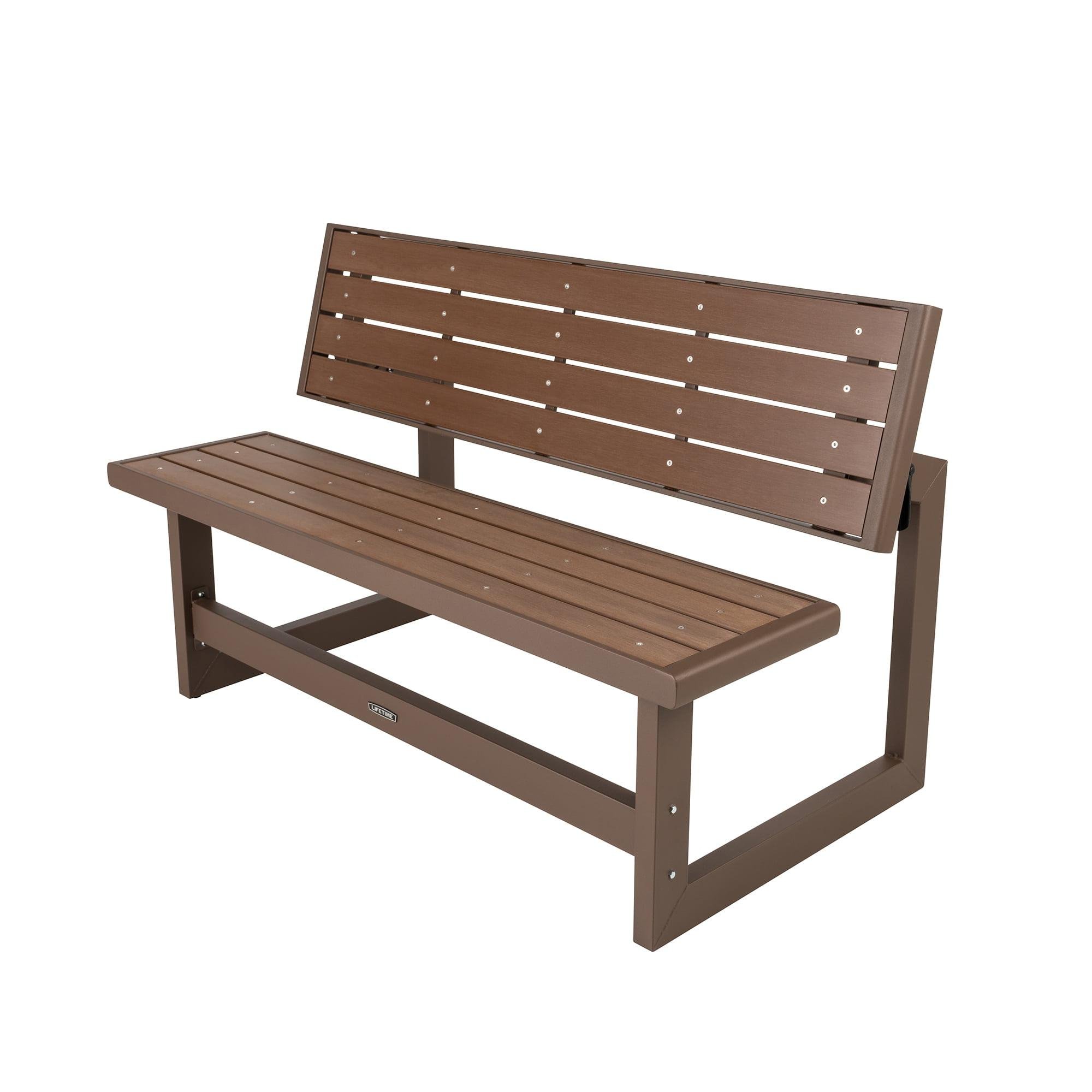 LIFETIME 60054 Convertible Bench / Table, Faux Wood Construction
