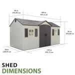 Lifetime Outdoor Storage Shed, 8 x 15 - Desert Sand