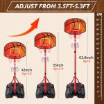 Adjustable Kids Basketball Hoop with Mini Hoops Set