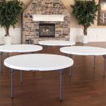 Lifetime Round Folding Tables 880301 60-inch White Granite Top 15 Pack