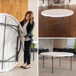 Lifetime Round Folding Tables 880301 60-inch White Granite Top 15 Pack