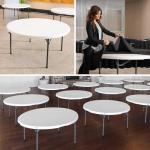 Lifetime Round Folding Tables 880301 60-inch White Granite Top 15 Pack
