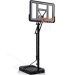 Anymay Portable Basketball Hoop Outdoor with 48in Polycarbonate Backboard，5.3-10FT Height Adjustable Basketball Hoop Goal System,Red