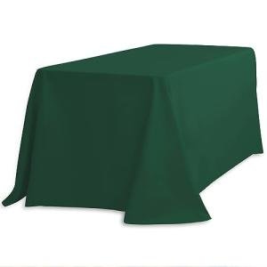 Rectangular Polyester Tablecloth in Hunter Green, 90 x 132