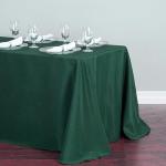 Rectangular Polyester Tablecloth in Hunter Green, 90 x 132