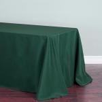 Rectangular Polyester Tablecloth in Hunter Green, 90 x 132