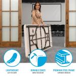 Lifetime Commercial Steel Framed 8' Folding Tables, Almond (Set of 21 with Cart) 80136