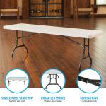 Lifetime Commercial Steel Framed 8' Folding Tables, Almond (Set of 21 with Cart) 80136