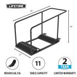 Lifetime Commercial Steel Framed 8' Folding Tables, Almond (Set of 21 with Cart) 80136