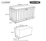 Lifetime 60089 Deck Storage Box, 116 gal, brown