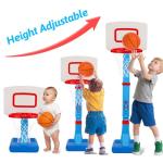 Indoor/Outdoor Toddler Basketball Hoop Set with Ball Pump