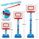 Indoor/Outdoor Toddler Basketball Hoop Set with Ball Pump