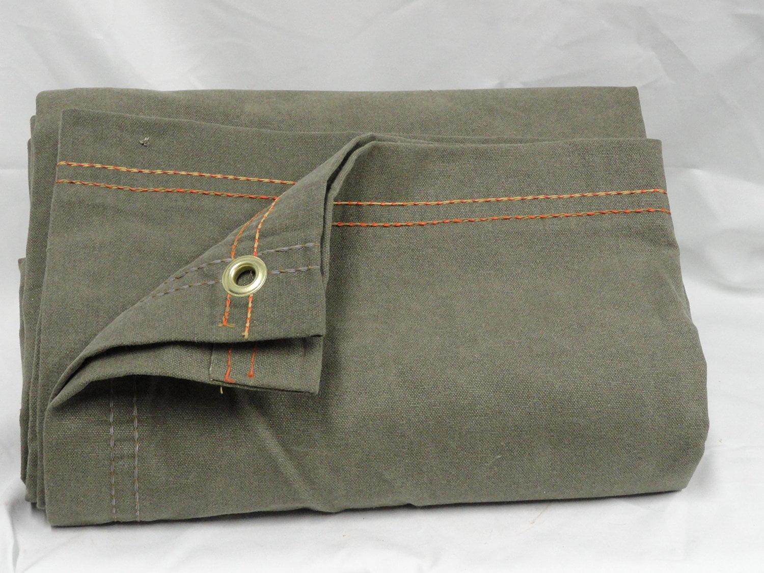 12' x 12' Olive Drab Canvas Tarp