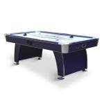 Hathaway Phantom II 90-in Air Hockey Table for Game Room – with LED Scoring, Dual Commercial-Grade Blowers & Ergonomic Strikers – Includes Pucks & Strikers – Deep-Blue Melamine Finish