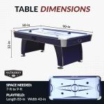 Hathaway Phantom II 90-in Air Hockey Table for Game Room – with LED Scoring, Dual Commercial-Grade Blowers & Ergonomic Strikers – Includes Pucks & Strikers – Deep-Blue Melamine Finish