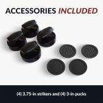 Hathaway Phantom II 90-in Air Hockey Table for Game Room – with LED Scoring, Dual Commercial-Grade Blowers & Ergonomic Strikers – Includes Pucks & Strikers – Deep-Blue Melamine Finish