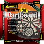 Accudart 2-in-1 Starlite Dartboard Game Set, Black