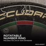 Accudart Armada Bristle Dartboard Cabinet Set - Official Size 18" x 1.5" - Self Healing Genuine Sisal - Wall Mount Cabinet Set - Round Spider Wires Reduce Bounce Outs - Rotatable Metal Number Ring