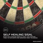 Accudart Armada Bristle Dartboard Cabinet Set - Official Size 18" x 1.5" - Self Healing Genuine Sisal - Wall Mount Cabinet Set - Round Spider Wires Reduce Bounce Outs - Rotatable Metal Number Ring