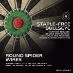 Accudart Armada Bristle Dartboard Cabinet Set - Official Size 18" x 1.5" - Self Healing Genuine Sisal - Wall Mount Cabinet Set - Round Spider Wires Reduce Bounce Outs - Rotatable Metal Number Ring