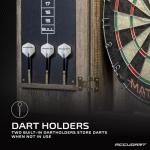 Accudart Match Pro Dartboard Cabinet Set - Official Size - Self Healing Sisal - Modern Style Woodgrain - Two Built-in Dartholders - LED Lighting - Includes Scoreboard, Chalk, Eraser, and Six Darts