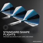 Accudart Steel Tip Dart Set 6.0-80% Tungsten Barrel - Gem Cut Pixel Grip - Polycarbonate Shafts - Standard Shape Flights - 6" Leather Case