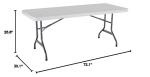 Pack of 4 Folding Utility Tables, 6 Feet
