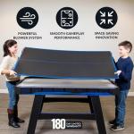 Hathaway Bandit 5-Ft Air Hockey Table for Home Game Room - with Table Tennis Top, Manual Scoring, High-Output Blower, Vibrant Graphics, Strikers & Pucks - Black and Blue Finish