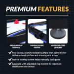 Hathaway Bandit 5-Ft Air Hockey Table for Home Game Room - with Table Tennis Top, Manual Scoring, High-Output Blower, Vibrant Graphics, Strikers & Pucks - Black and Blue Finish