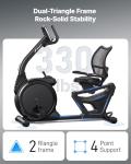 MERACH High-end Magnetic Recumbent Exercise Bike, Bluetooth Connectivity