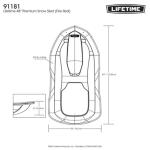 Lifetime 91181 4' Red Plastic Snow Sled 48" 2 Pack Outdoor Winter Toboggan Kids