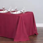 Burgundy Rectangular Polyester Tablecloth 90 x 132-Inch
