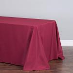 Burgundy Rectangular Polyester Tablecloth 90 x 132-Inch