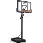 Anymay Portable Basketball Hoop Outdoor with 48in Polycarbonate Backboard，5.3-10FT Height Adjustable Basketball Hoop Goal System,Red